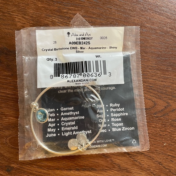 Alex and Ani March Birthstone (Aquamarine) Bracelet - Picture 2 of 2